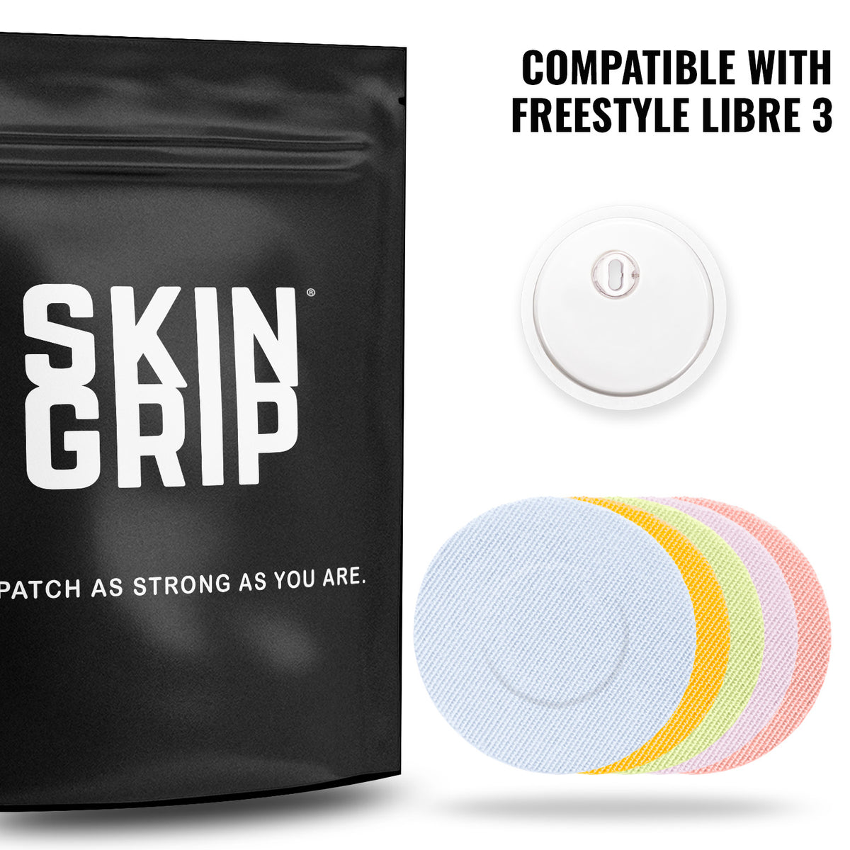 Skin Grip Original - Libre 3 Adhesive Patches - 20 Pack