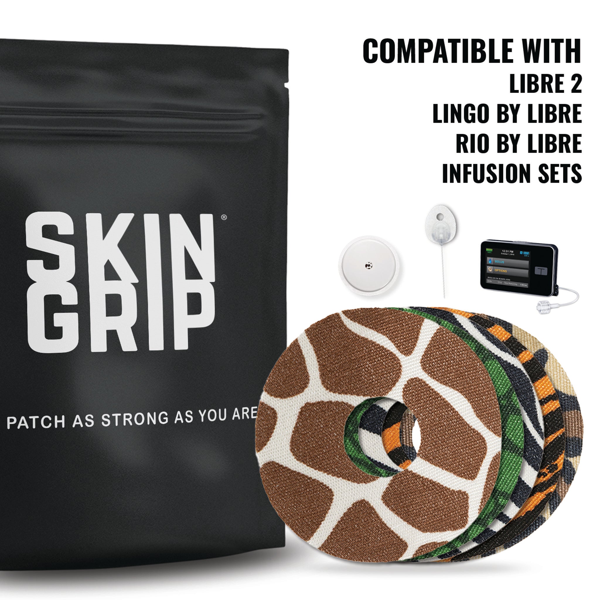 Skin Grip Original - Universal Adhesive Patches (0.8 inch Hole)