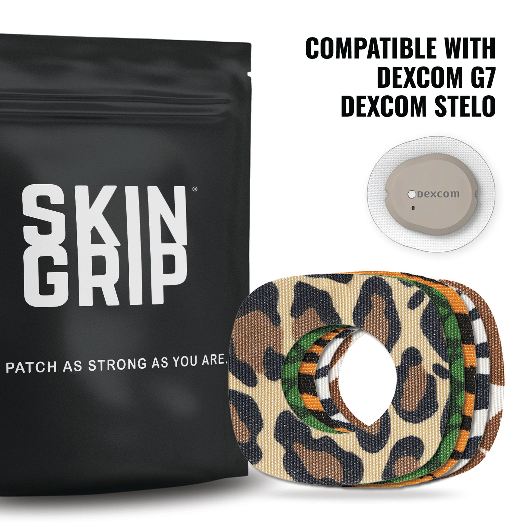 Skin Grip Original - Dexcom G7 & Stelo Adhesive Patches (With Cutout)