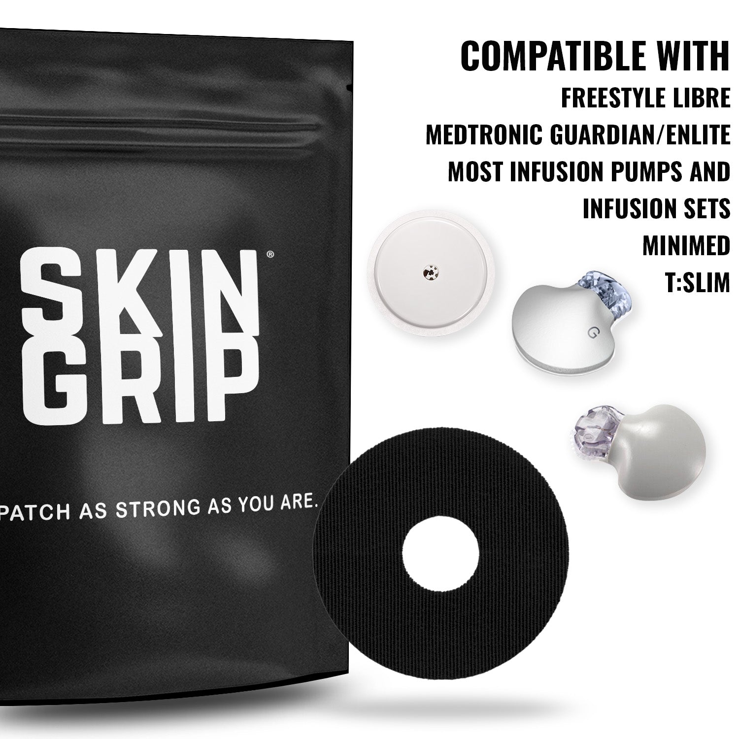 Skin Grip Original - Universal Adhesive Patches (0.8 inch Hole)