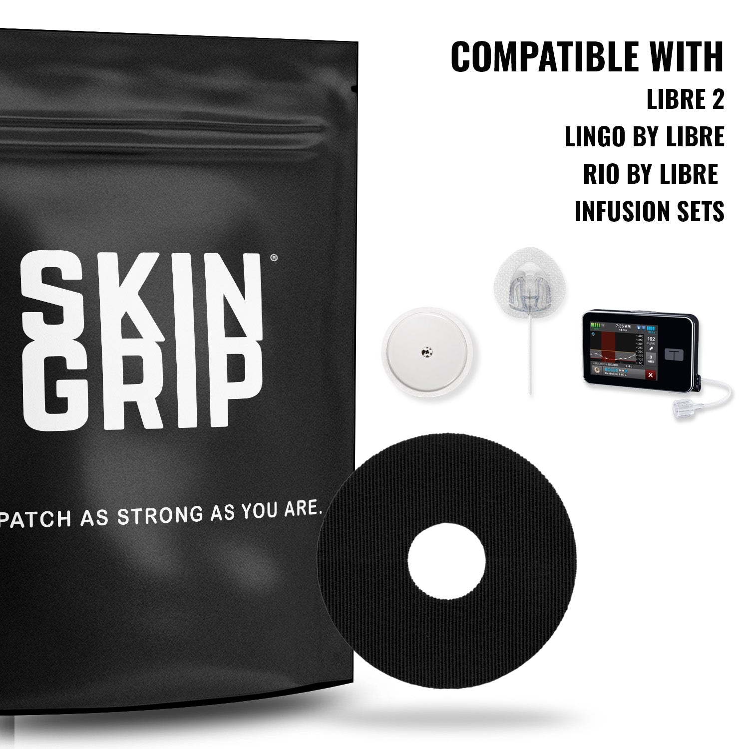 Skin Grip Original - Universal Adhesive Patches (0.8 inch Hole)