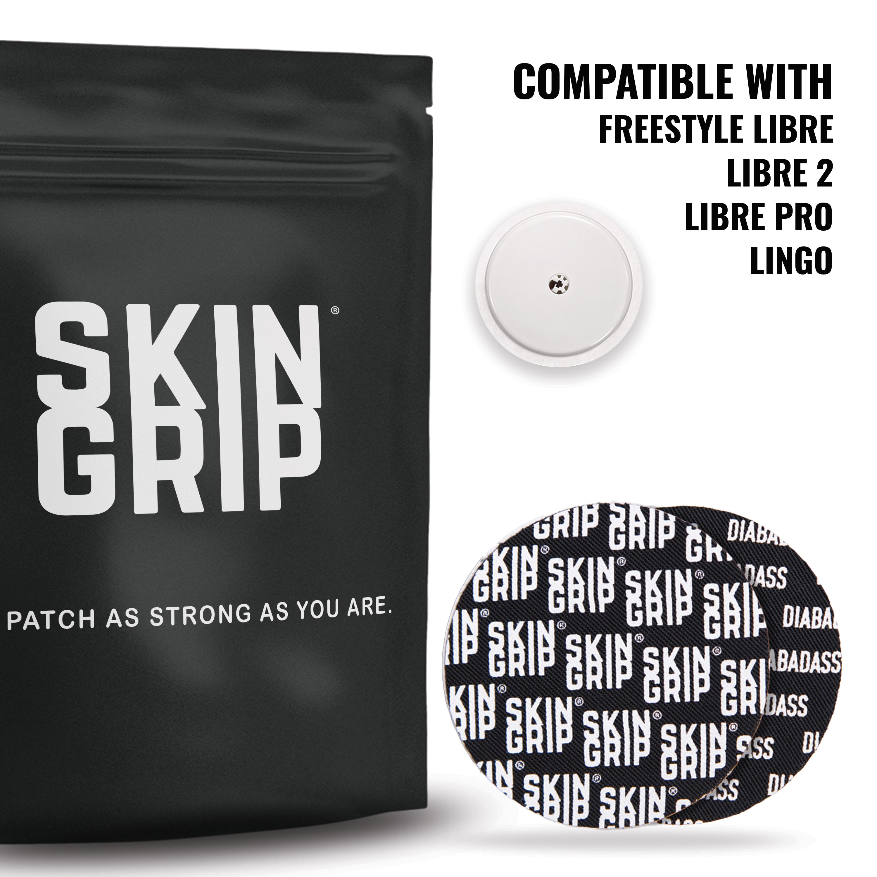 Skin Grip Original - Freestyle Libre 2+ & Lingo Adhesive Patches