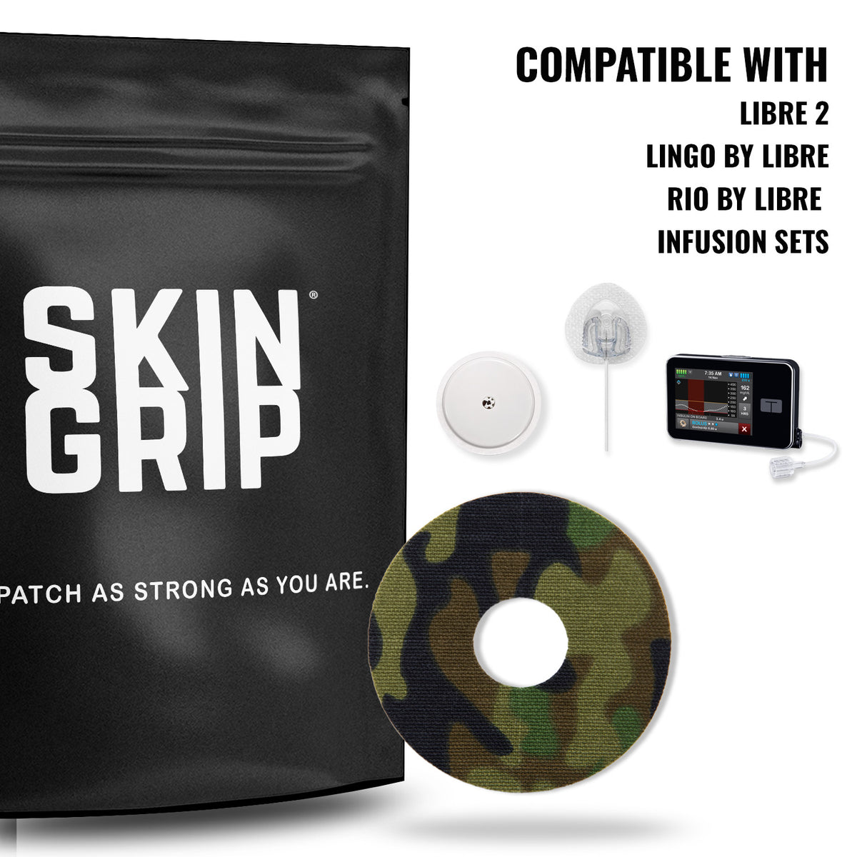 Skin Grip Original - Universal Adhesive Patches (0.8 inch Hole)