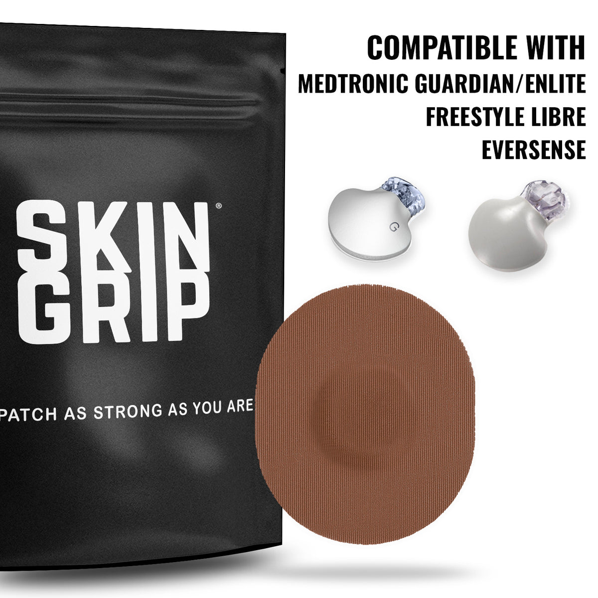 Skin Grip Original - Medtronic Guardian/Enlite Adhesive Patches - 20 Pack