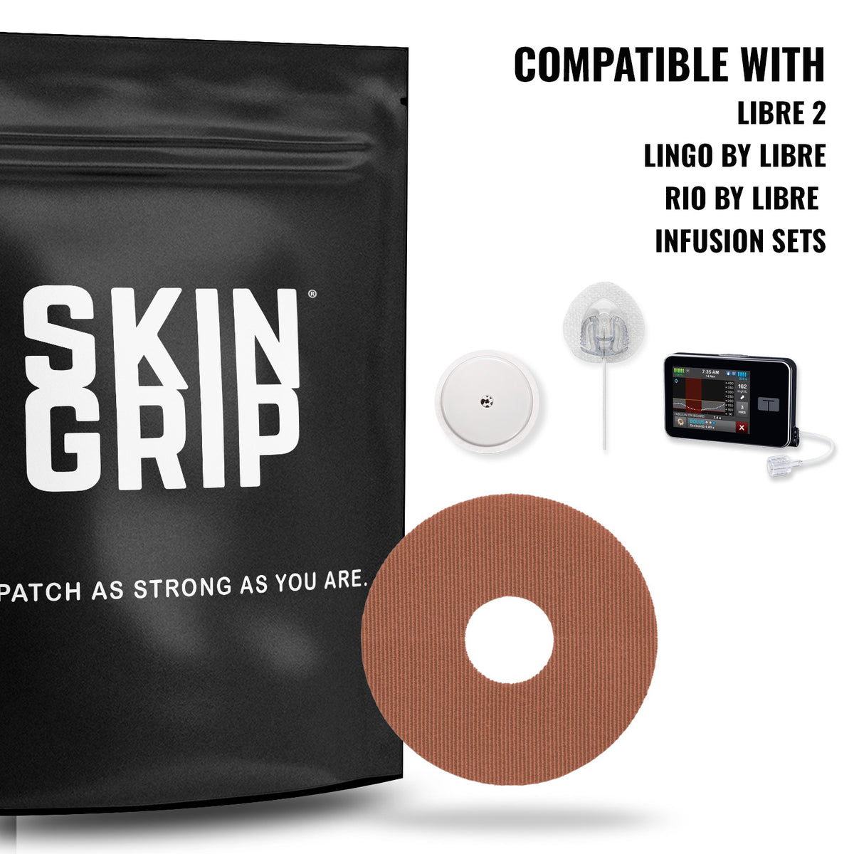 Skin Grip Original - Universal Adhesive Patches (0.8 inch Hole)