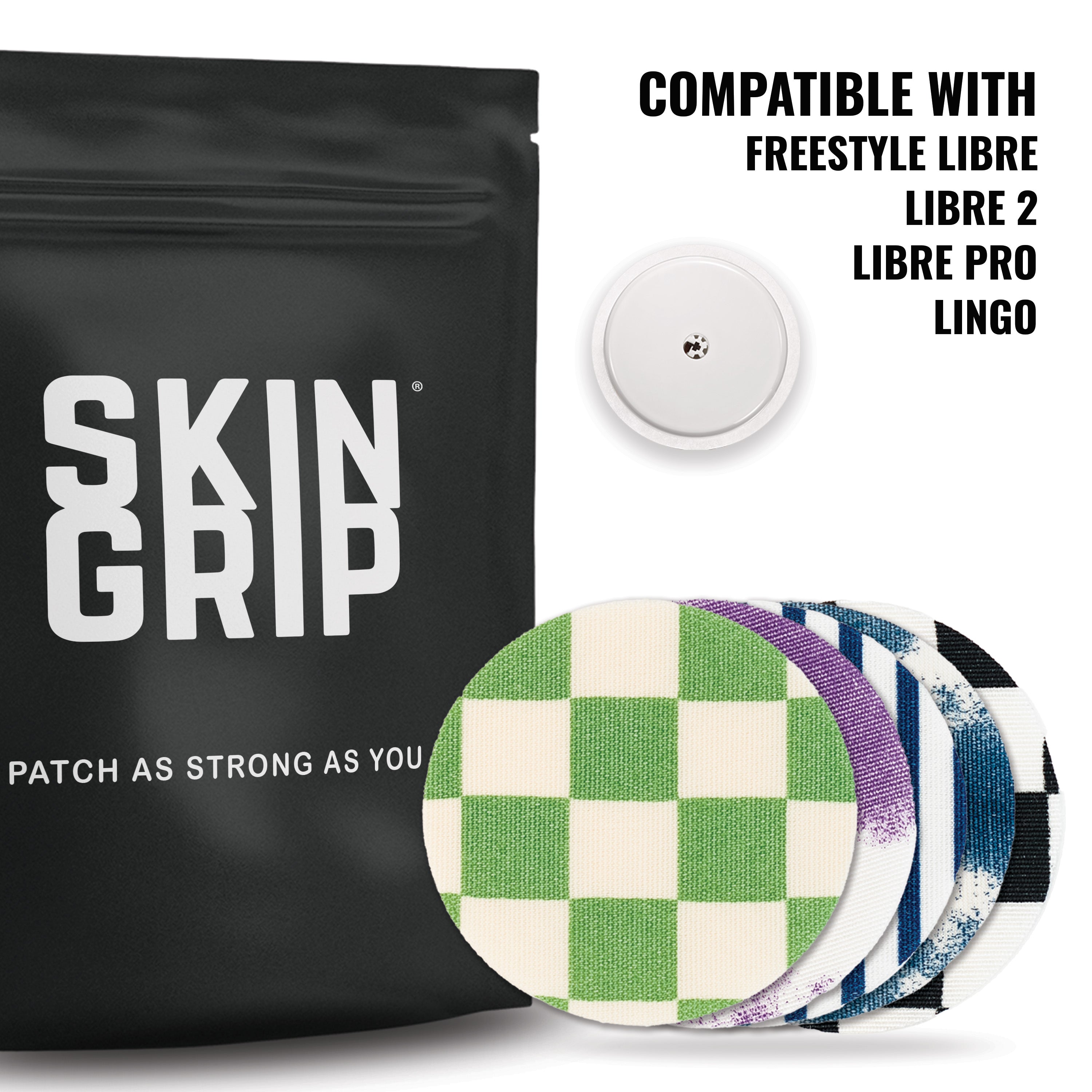 Skin Grip Original - Freestyle Libre 2+ & Lingo Adhesive Patches