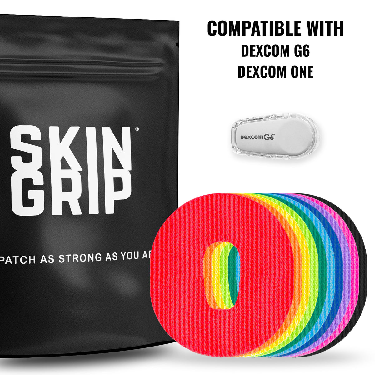 Skin Grip Adhesive Patches for Dexcom G6 CGM (20-Pack), Waterproof &  Sweatproof for 10-14 Days 