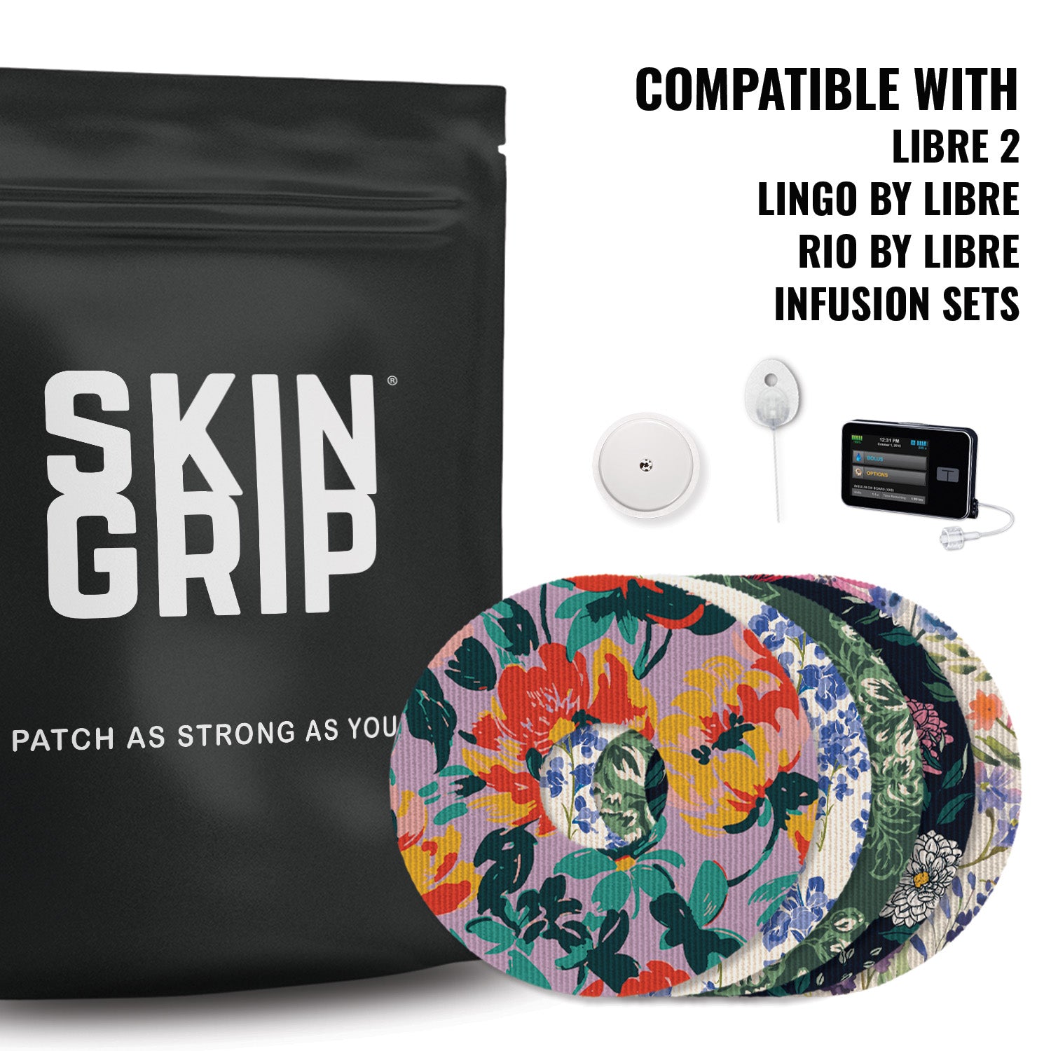 Skin Grip Original - Universal Adhesive Patches (0.8 inch Hole)