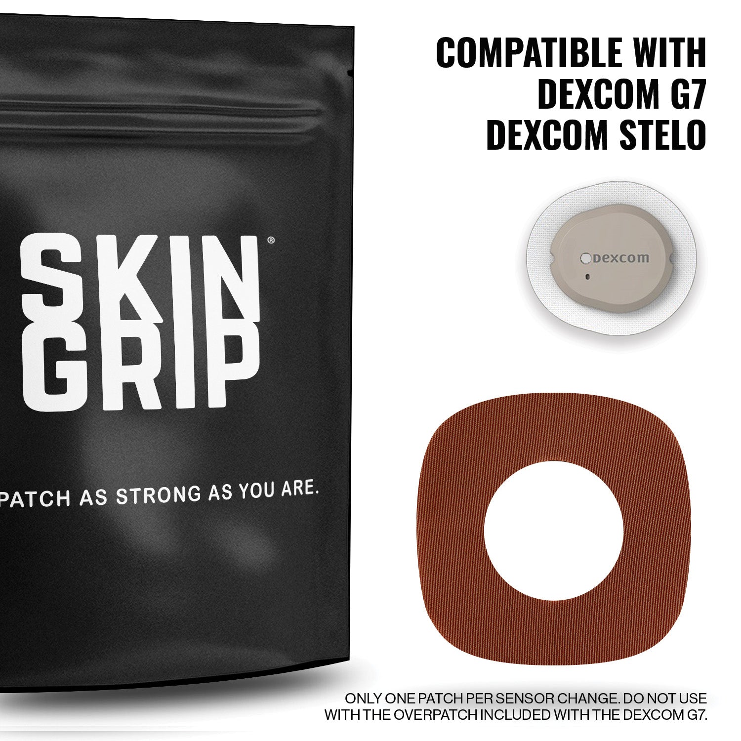 Skin Grip Original - Dexcom G7 & Stelo Adhesive Patches (With Cutout) OVERSTOCK