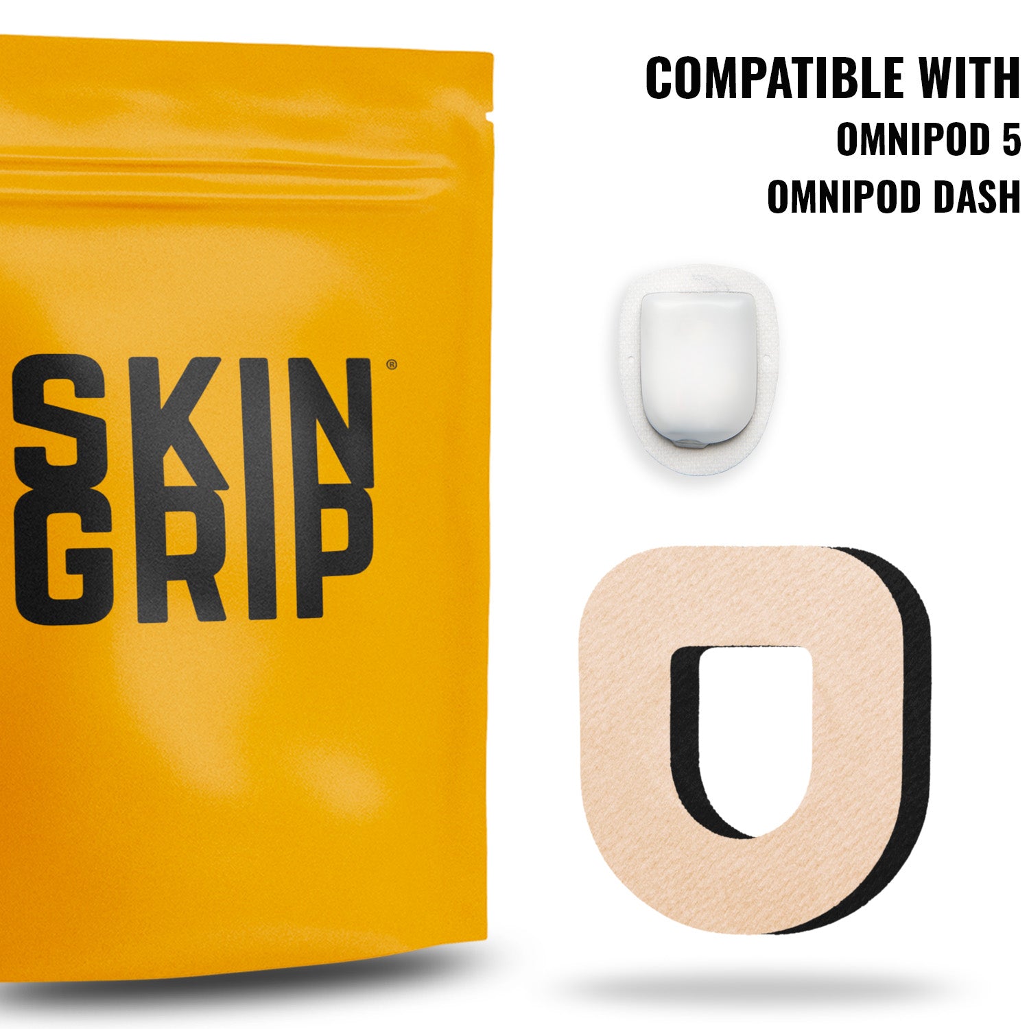 Skin Grip MAX Omnipod Patches - 10 Pack