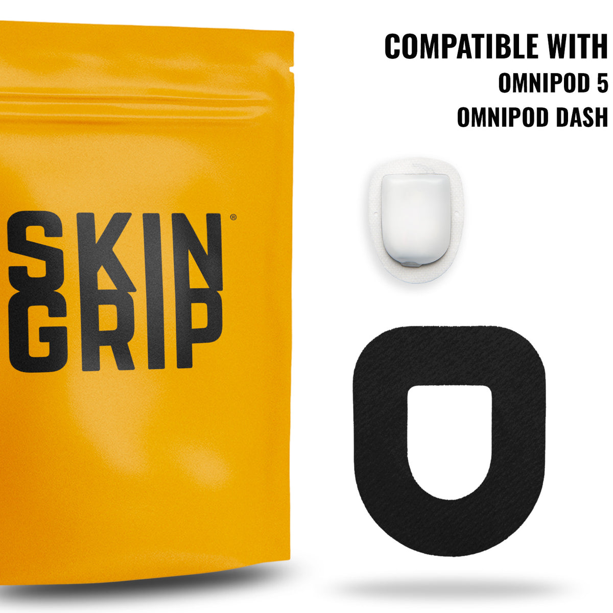 Skin Grip MAX Omnipod Patches - 10 Pack