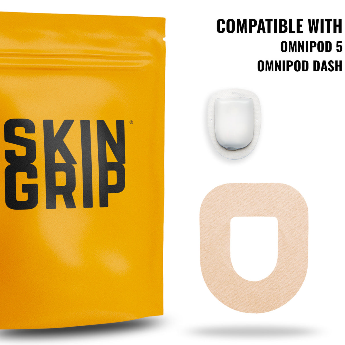 Skin Grip MAX Omnipod Patches - 10 Pack