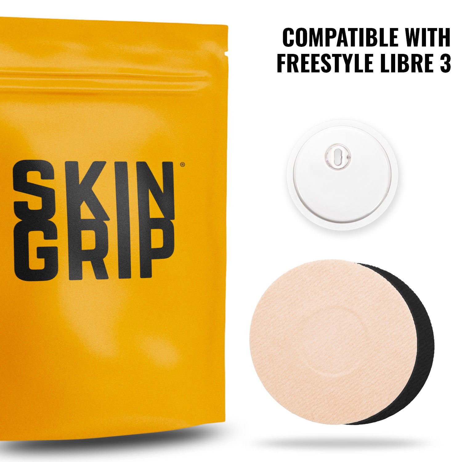Skin Grip MAX Freestyle Libre 3+ Patches - 10 Pack