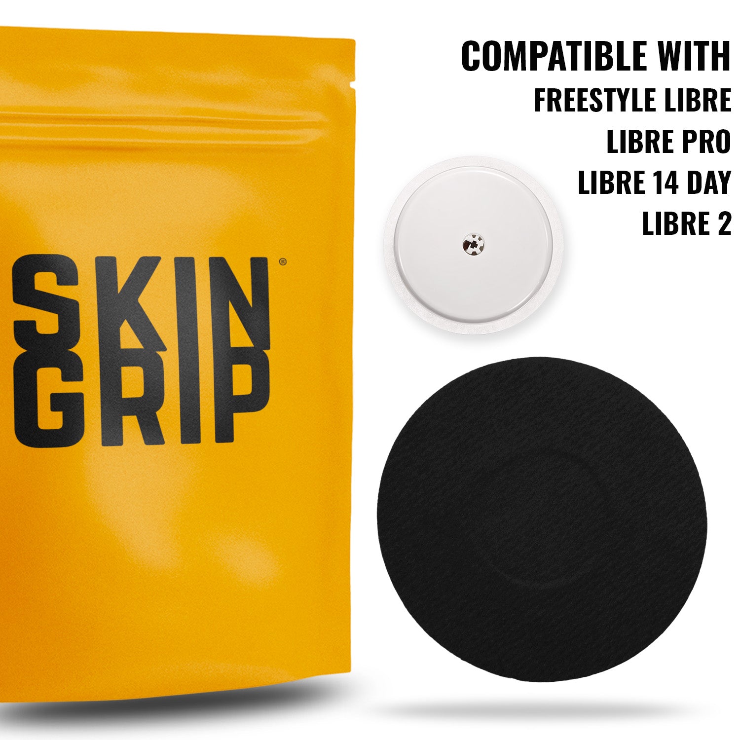 Skin Grip MAX Freestyle Libre 2+ & Lingo Patches - 10 Pack