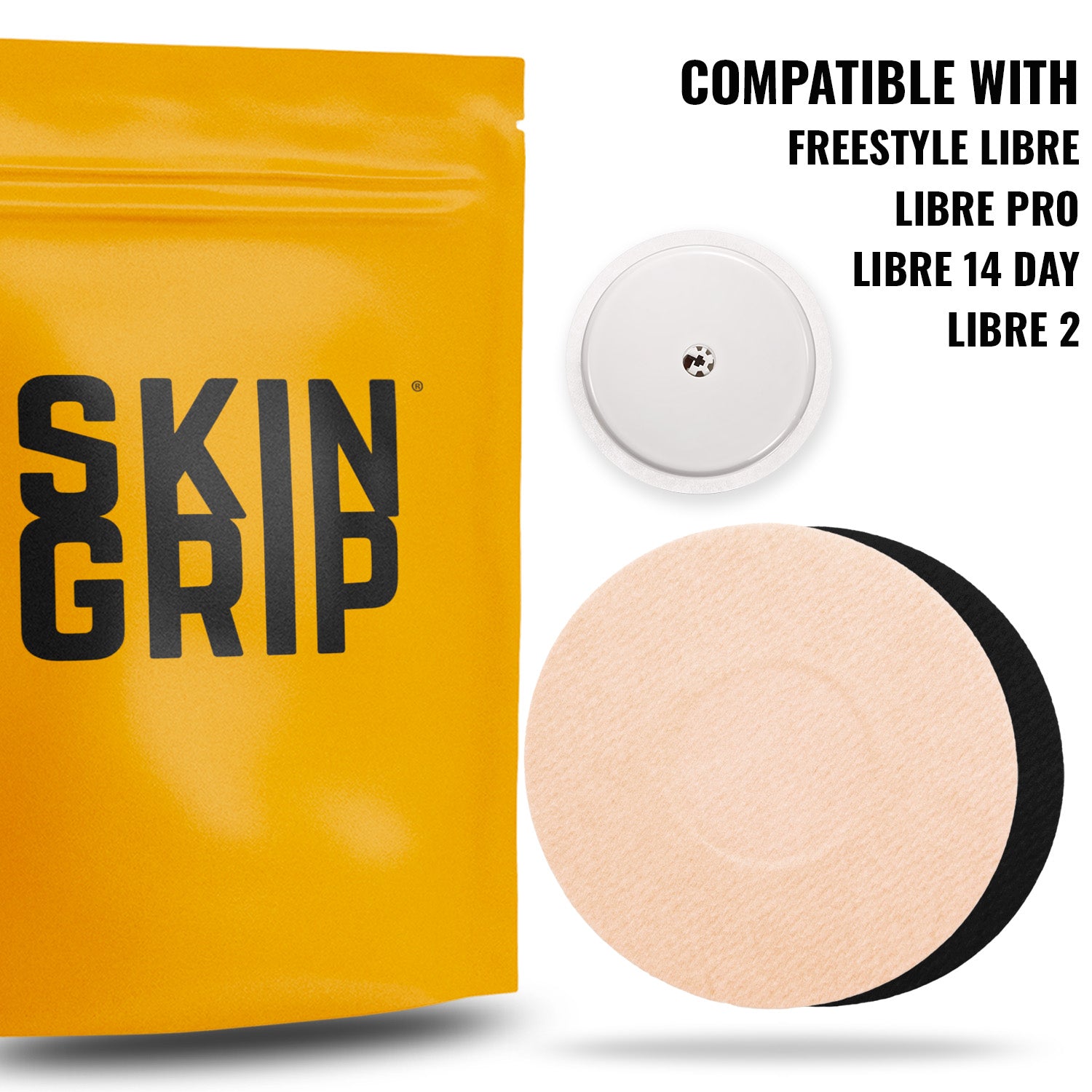 Skin Grip MAX Freestyle Libre 2+ & Lingo Patches - 10 Pack