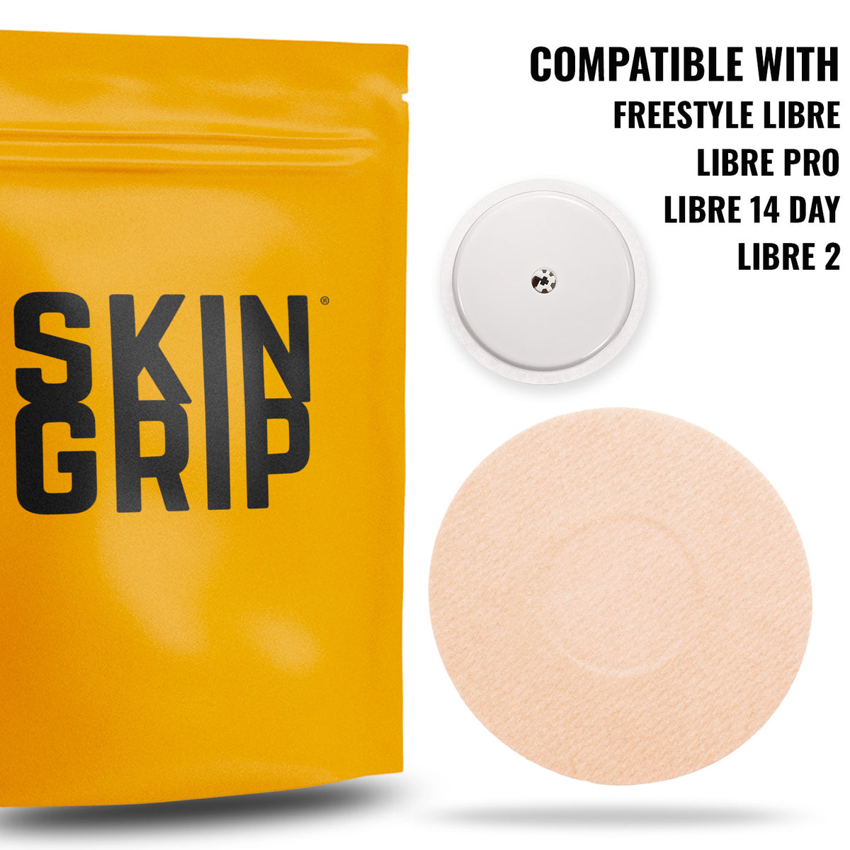 Skin Grip MAX Freestyle Libre 2 &amp; Lingo Patches - 10 Pack