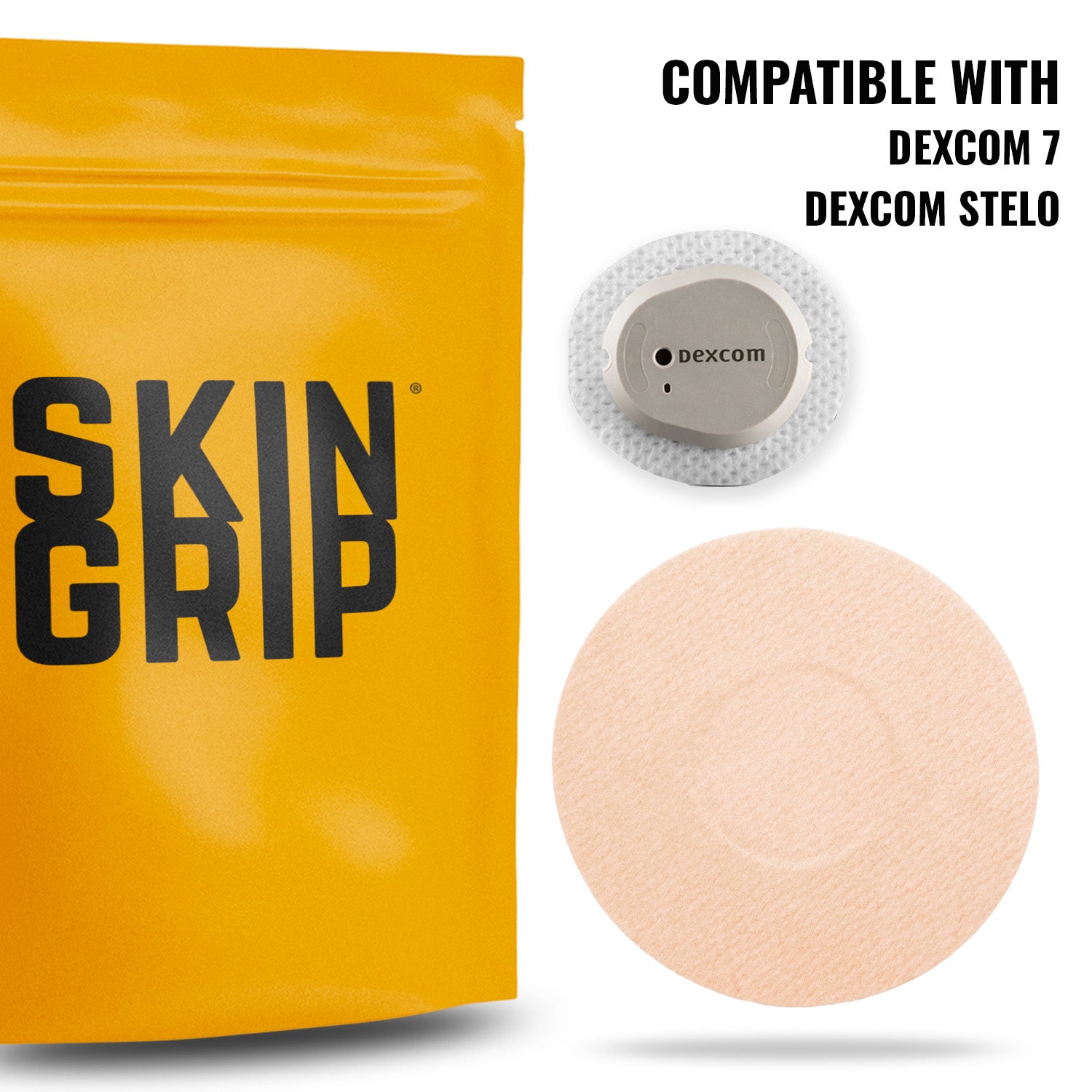 Skin Grip MAX Dexcom G7 & Stelo Patches - 10 Pack