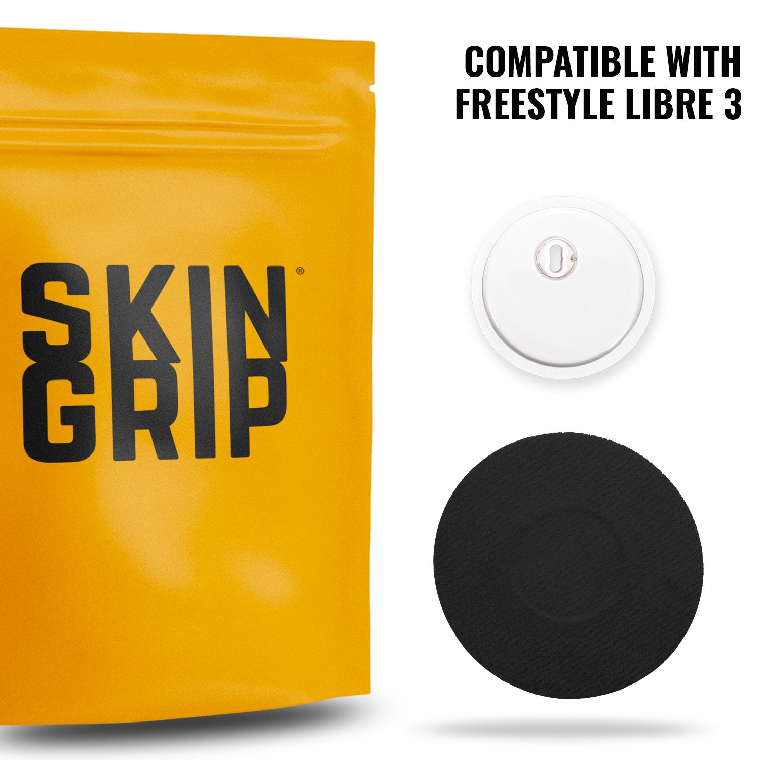 Skin Grip MAX Freestyle Libre 3+ Patches - 10 Pack