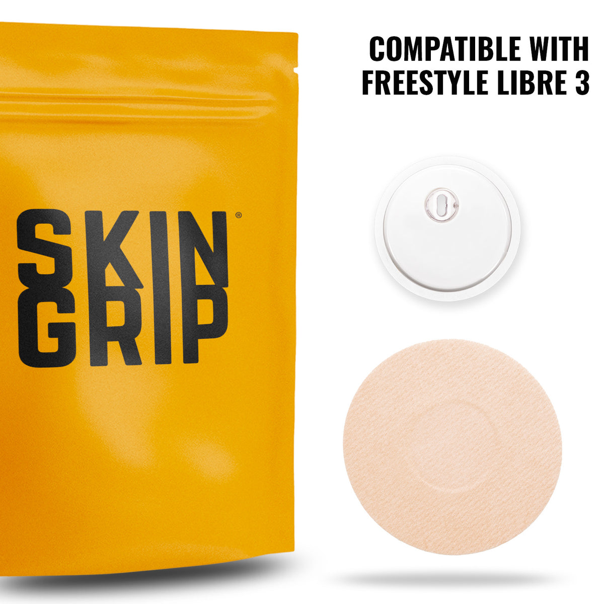 Skin Grip MAX Freestyle Libre 3 Patches - 10 Pack