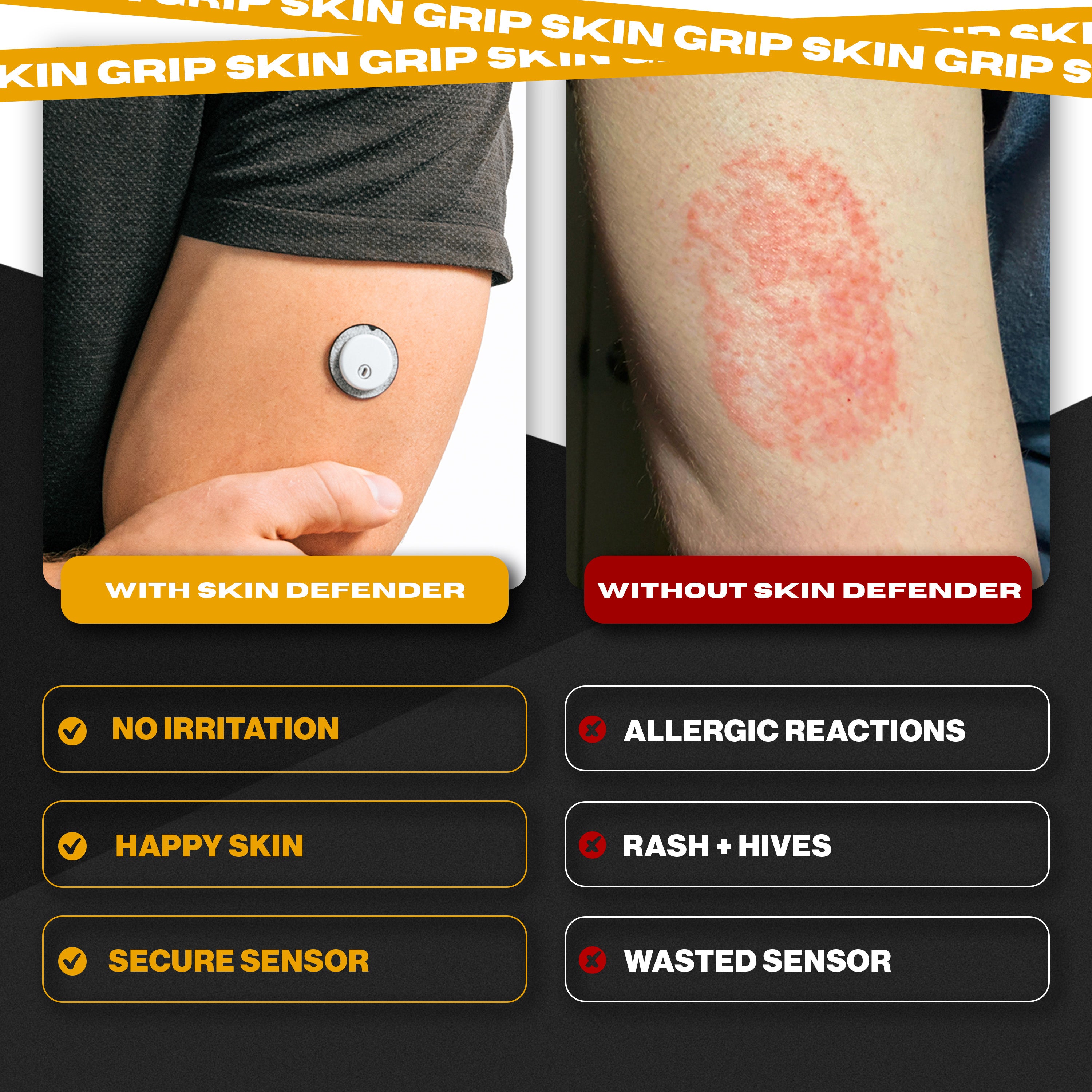 Skin Defender Reusable Non-Adhesive Barrier - 5 Pack