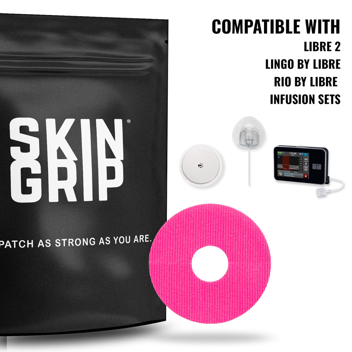 Skin Grip Original - Universal Adhesive Patches (0.8 inch Hole)