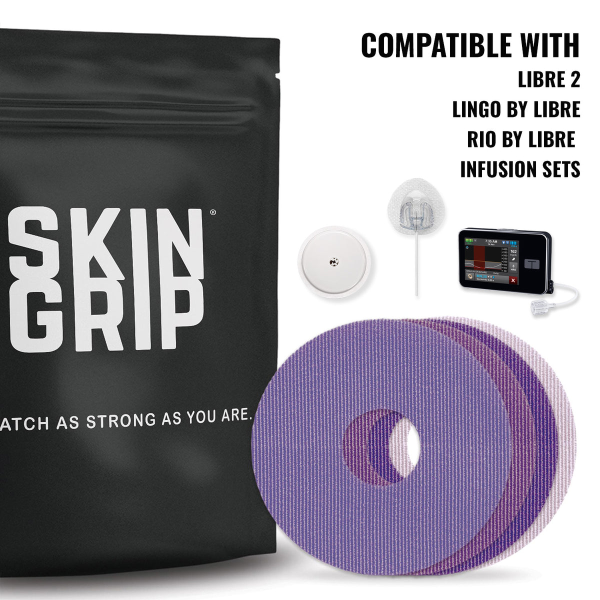 Skin Grip Original - Universal Adhesive Patches (0.8 inch Hole)