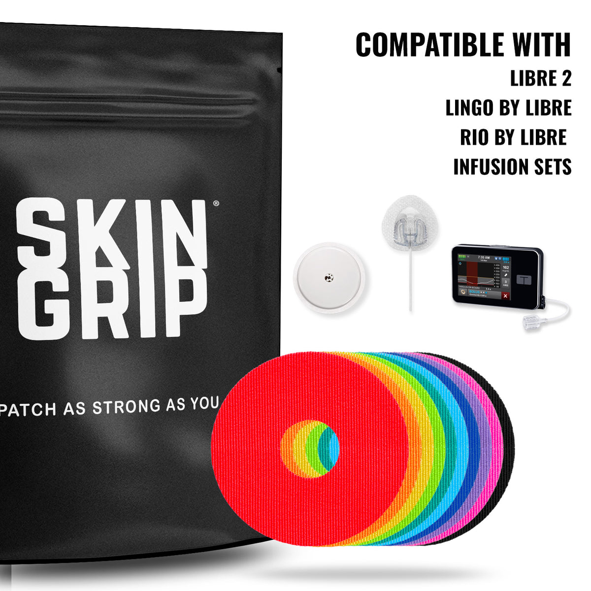 Skin Grip Original - Universal Adhesive Patches (0.8 inch Hole)