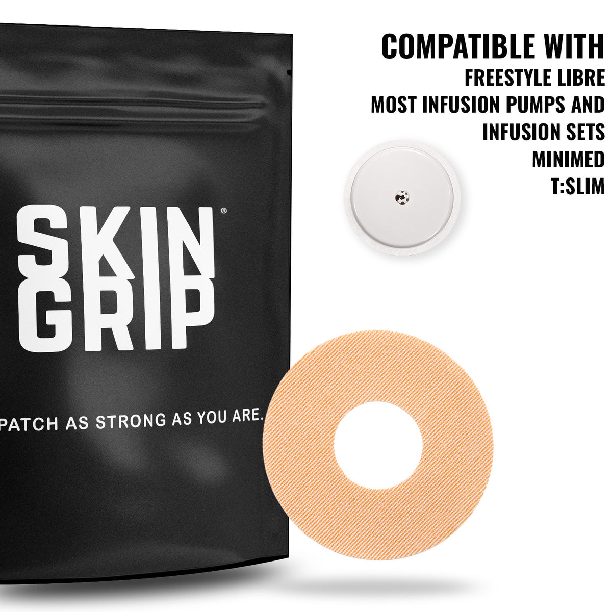 Skin Grip Original - Freestyle Libre 2/Pump Adhesive Patches - 20 Pack