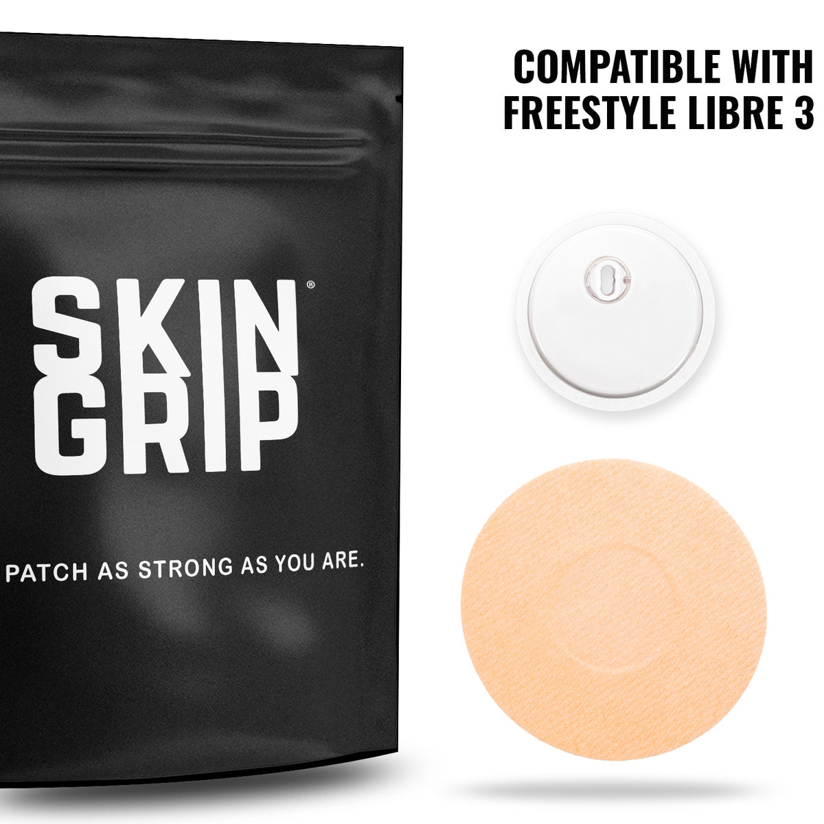 Skin Grip MAX Freestyle Libre 3 Patches - 10 Pack