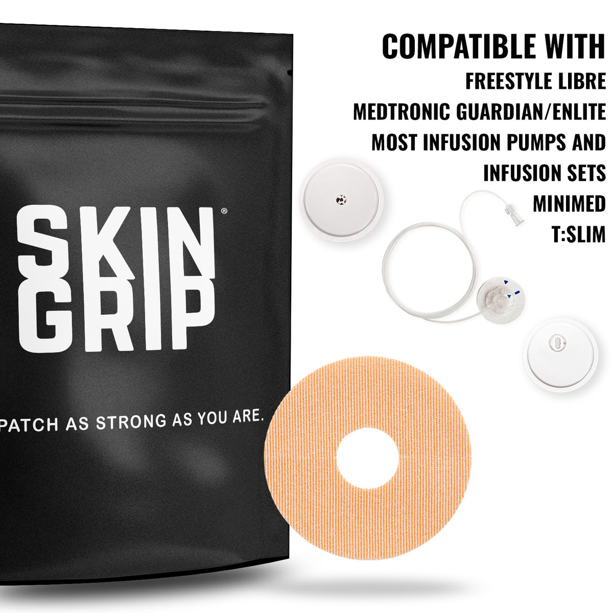 Skin Grip Original - Universal Adhesive Patches (0.8 inch Hole)