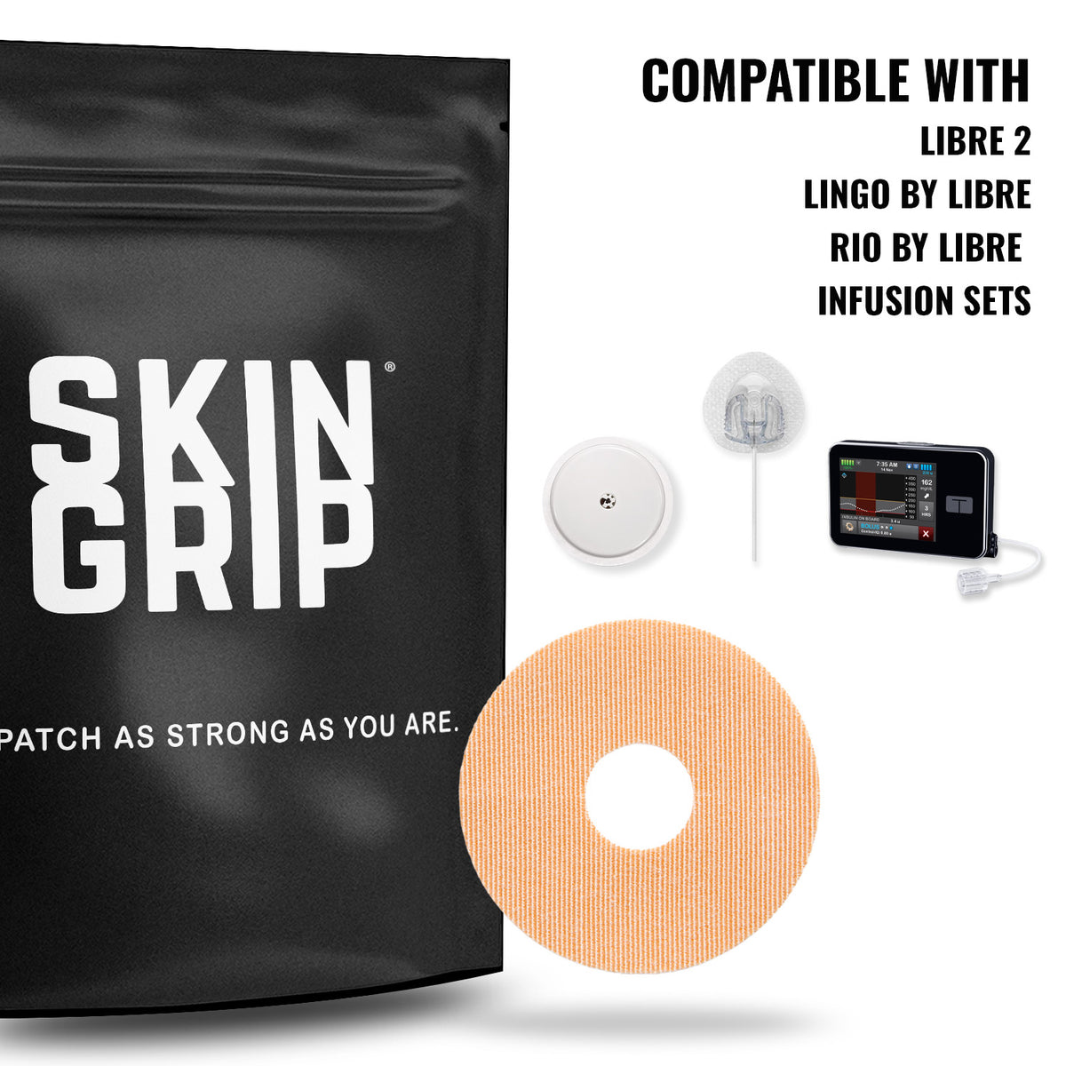 Skin Grip Original - Universal Adhesive Patches (0.8 inch Hole)