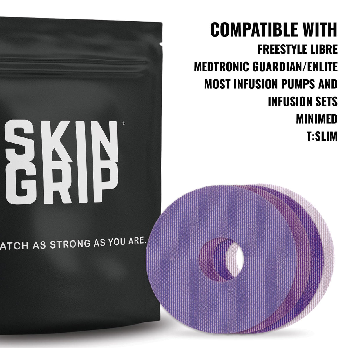 Skin Grip Original - Universal Adhesive Patches (0.8 inch Hole)