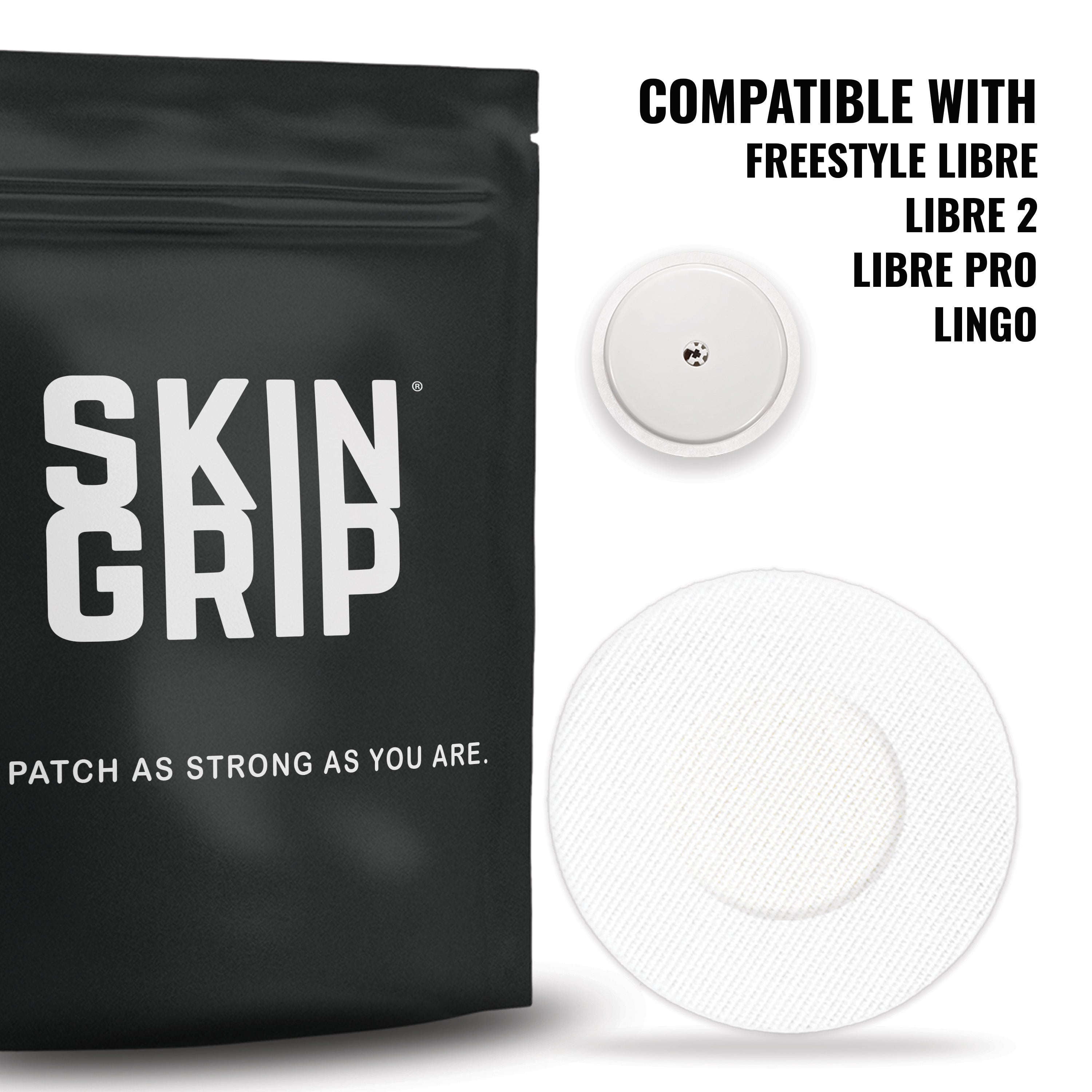 Skin Grip Original - Freestyle Libre 2+ & Lingo Adhesive Patches